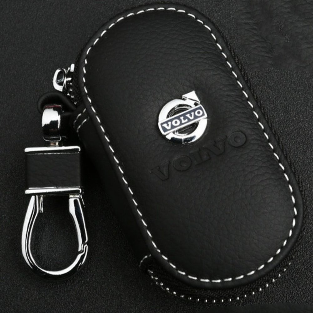 Multi Brand Leather Black Volvo Key Cover #83